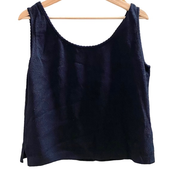 ST. JOHNS SCALLOPED EDGE KNIT TANK TOP BLACK, WOMEN SIZE S - Picture 3 of 11